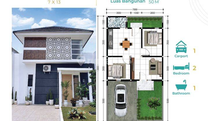 Rumah tanpa DP di The Oso cluster the Trust - Tambak Oso SHM Baru 2