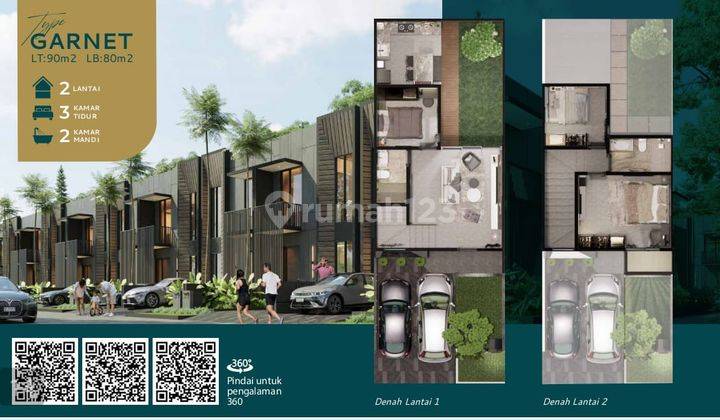 New Rumah Mutiara City Cluster Modena Type Garnet 1