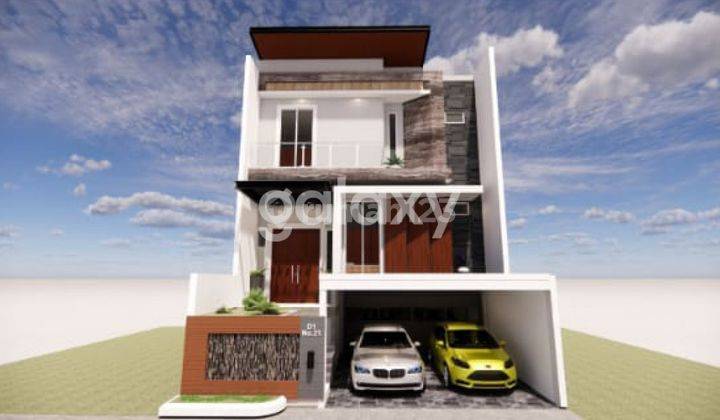 Rumah Taman Puspa Raya Surabaya 3 Lantai Hadap Utara 1