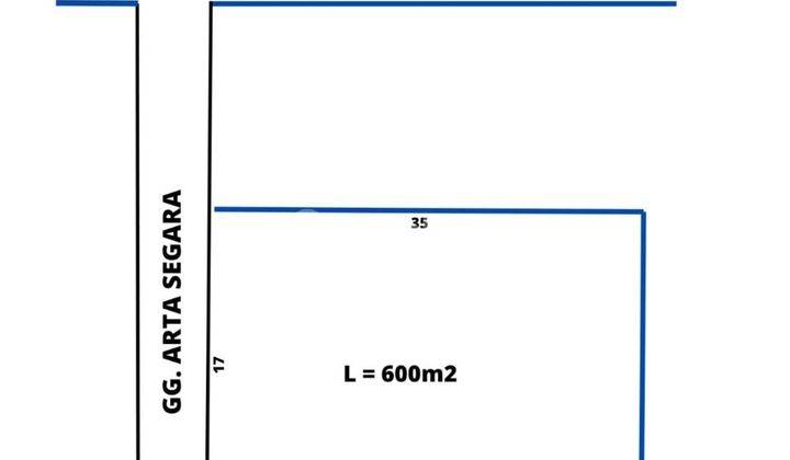 Dijual Tanah 600 m2 di Jalan Bypass Ngurah 1