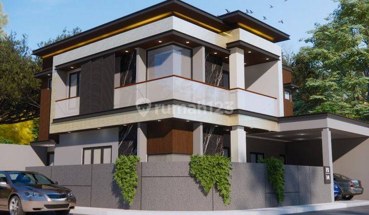 Rumah 2lantai hoek dgn design modern mewah kekinian diGriya loka  2