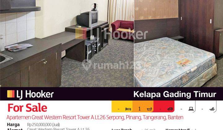 Apartemen Great Western Resort Tower A Lt.26 Serpong, Pinang, Tangerang, Banten 2