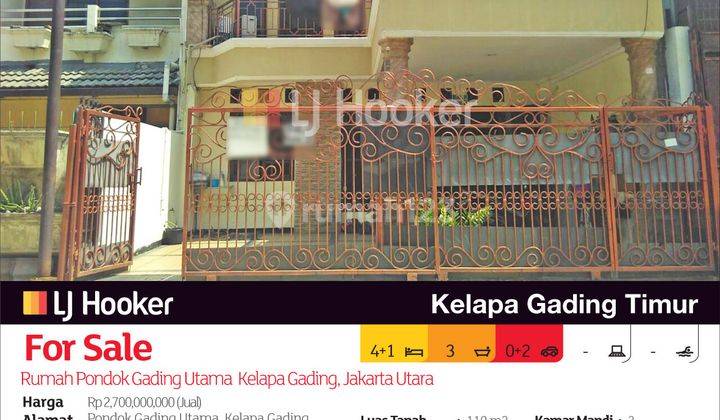 Rumah Pondok Gading Utama Kelapa Gading, Jakarta Utara 2