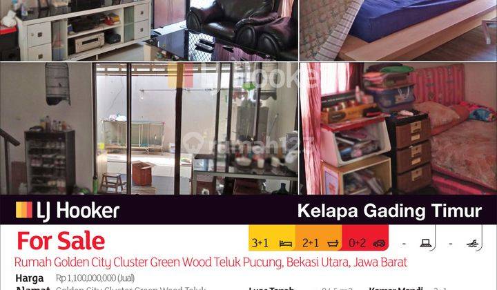 Rumah Golden City Cluster Green Wood Teluk Pucung, Bekasi Utara, Jawa Barat 2