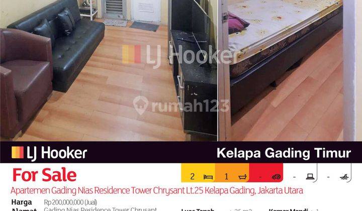 Apartemen Gading Nias Residence Tower Chrysant Lt.25 Kelapa Gading, Jakarta Utara 2