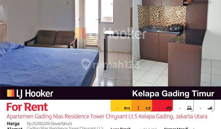 Apartemen Gading Nias Residence Tower Chrysant Lt.5 Kelapa Gading, Jakarta Utara 2