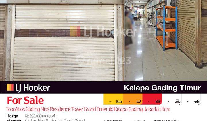 Toko kios Gading Nias Residence Tower Grand Emerald Kelapa Gading, Jakarta Utara 2