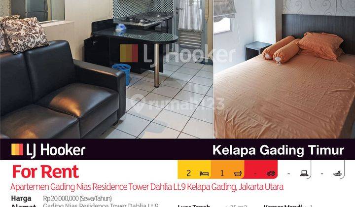 Apartemen Gading Nias Residence Tower Dahlia Lt.9 Kelapa Gading, Jakarta Utara 2