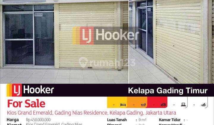 Toko kios Kios Grand Emerald Lg Kelapa Gading, Jakarta Utara 2