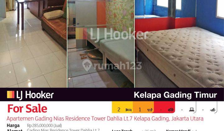 Apartemen Gading Nias Residence Tower Dahlia Lt.7 Kelapa Gading, Jakarta Utara 2