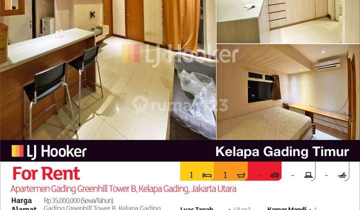 Apartemen Gading Greenhill Tower B, Kelapa Gading, Jakarta Utara 2