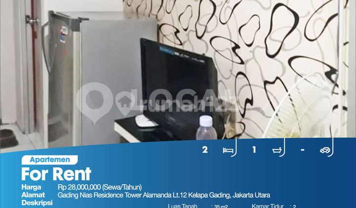 Apartemen Gading Nias Residence Tower Alamanda Lt.12 Kelapa Gading, Jakarta Utara 2