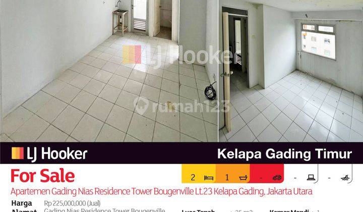 Apartemen Gading Nias Residence Tower Bougenville Lt.23 Kelapa Gading, Jakarta Utara 2