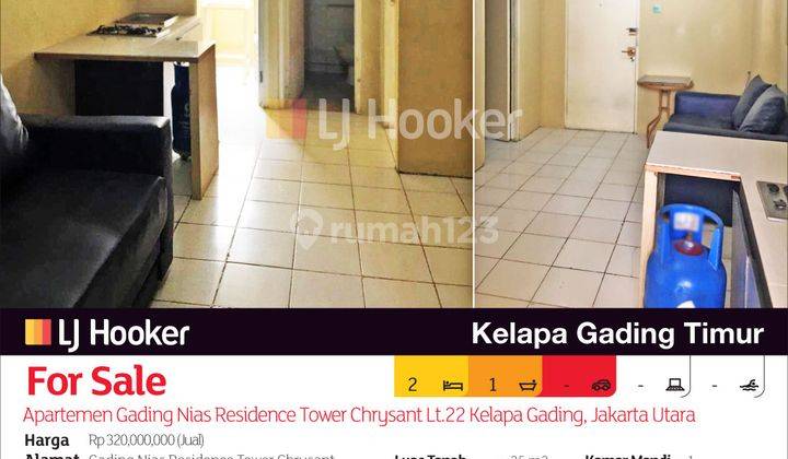 Apartemen Gading Nias Residence Tower Chrysant Lt.22 Kelapa Gading, Jakarta Utara 2