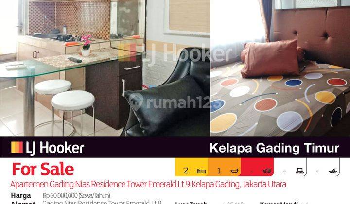 Apartemen Gading Nias Residence Tower Emerald Lt.9 Kelapa Gading, Jakarta Utara 2