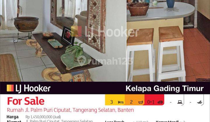 Rumah Jl. Palm Puri Ciputat, Tangerang Selatan, Banten 2