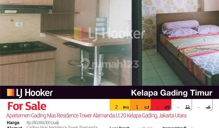 Apartemen Gading Nias Residence Tower Alamanda Lt.20 Kelapa Gading, Jakarta Utara 2