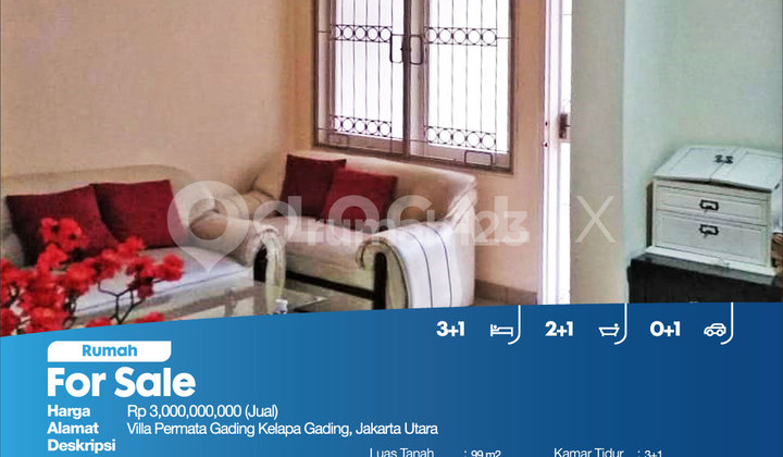 Rumah Villa Permata Gading Kelapa Gading, Jakarta Utara 2