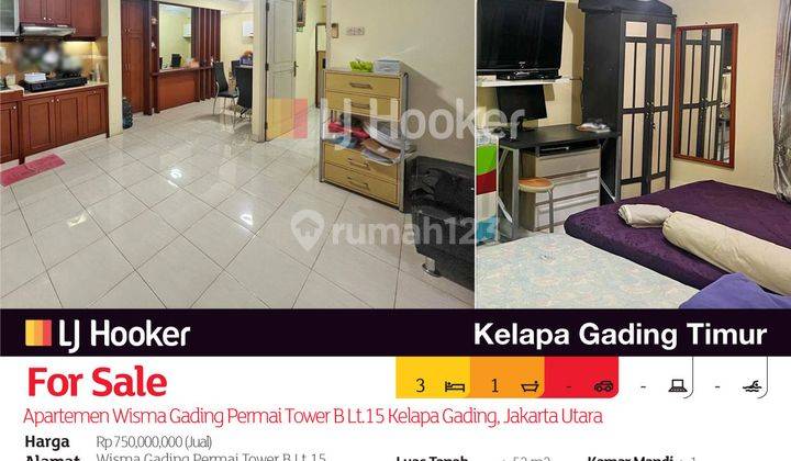 Apartemen Wisma Gading Permai Tower B Lt.15 Kelapa Gading, Jakarta Utara 2