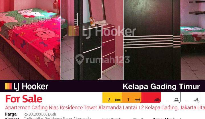 Apartemen Gading Nias Residence Tower Alamanda Lantai 12 Kelapa Gading, Jakarta Utara 2