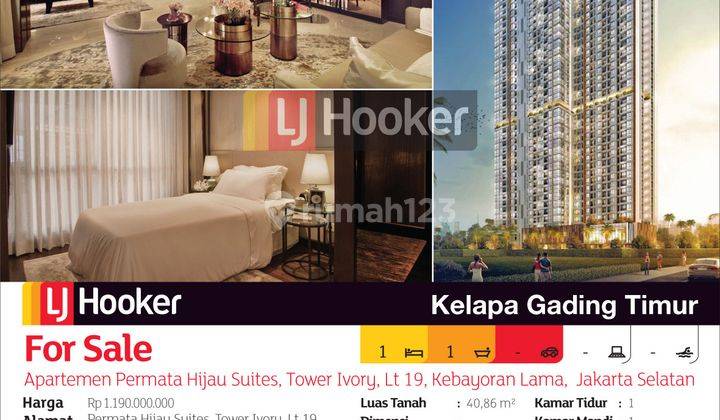 Apartemen Permata Hijau Suites Tower Ivory Lantai 19 Kebayoran Lama, Jakarta Selatan 2