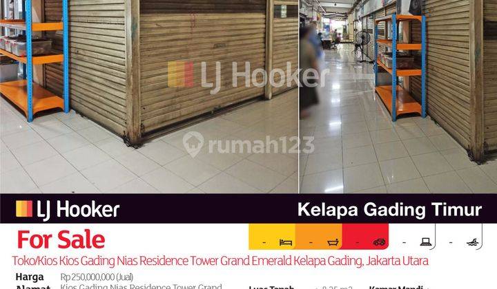 Toko kios Kios Gading Nias Residence Tower Grand Emerald Kelapa Gading, Jakarta Utara 2