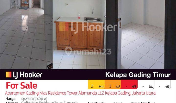 Apartemen Gading Nias Residence Tower Alamanda Lt.2 Kelapa Gading, Jakarta Utara 2