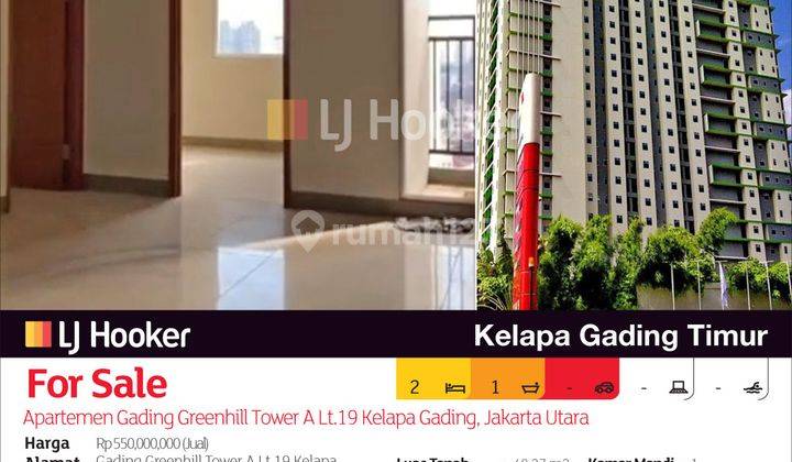 Apartemen Gading Greenhill Tower A Lt.19 Kelapa Gading, Jakarta Utara 2