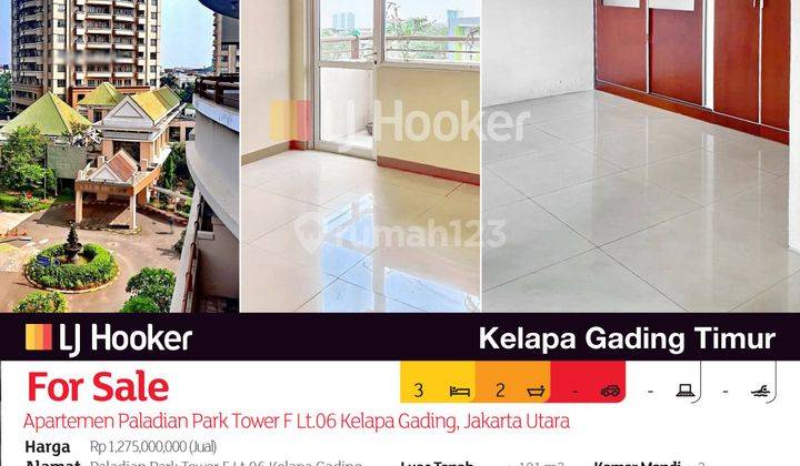 Apartemen Paladian Park Tower F Lt.06 Kelapa Gading, Jakarta Utara 2