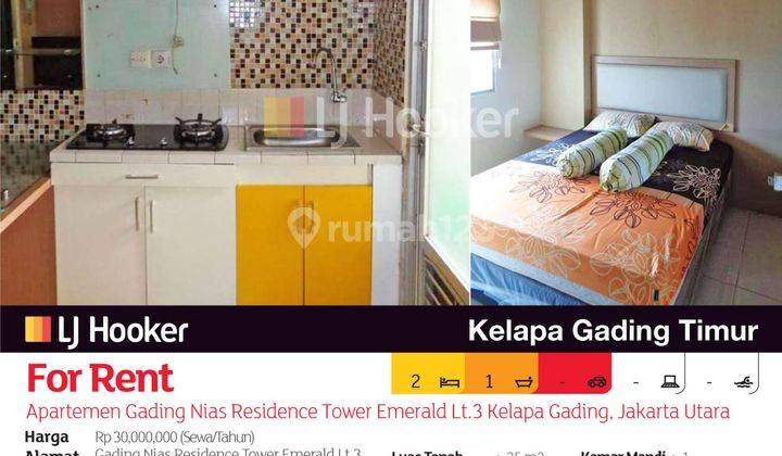 Apartemen Gading Nias Residence Tower Emerald Lt.3 Kelapa Gading, Jakarta Utara 2