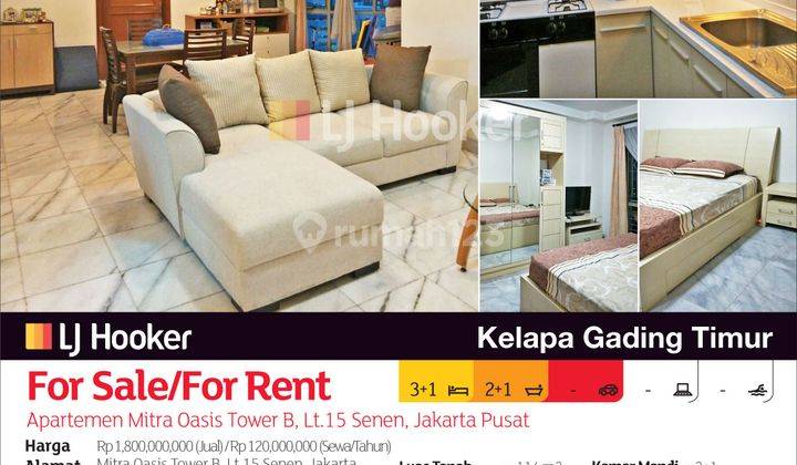 Apartemen Mitra Oasis Tower B, Lantai 15 Senen, Jakarta Pusat 2