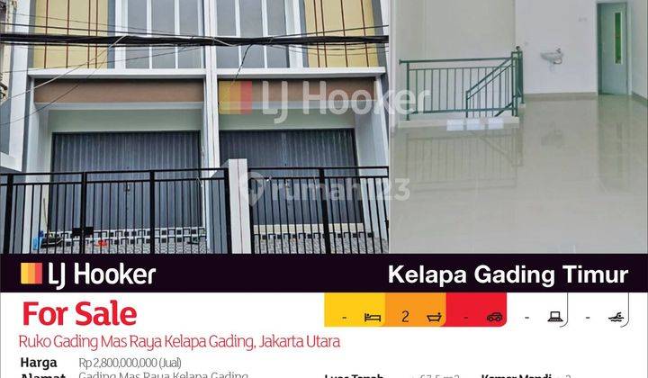 Ruko Gading Mas Raya Kelapa Gading, Jakarta Utara  2