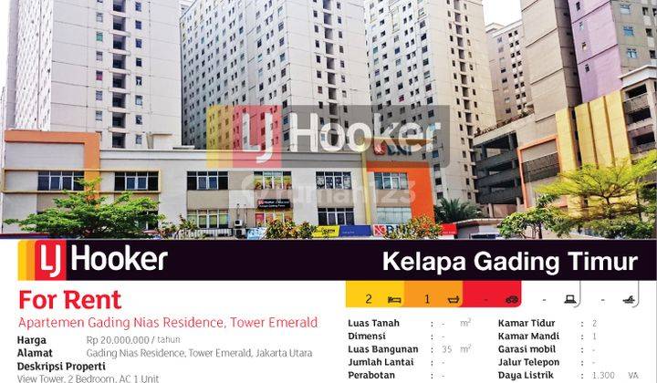 Apartemen Gading Nias Residence Tower Emerald 21 Kelapa Gading, Jakarta Utara 2