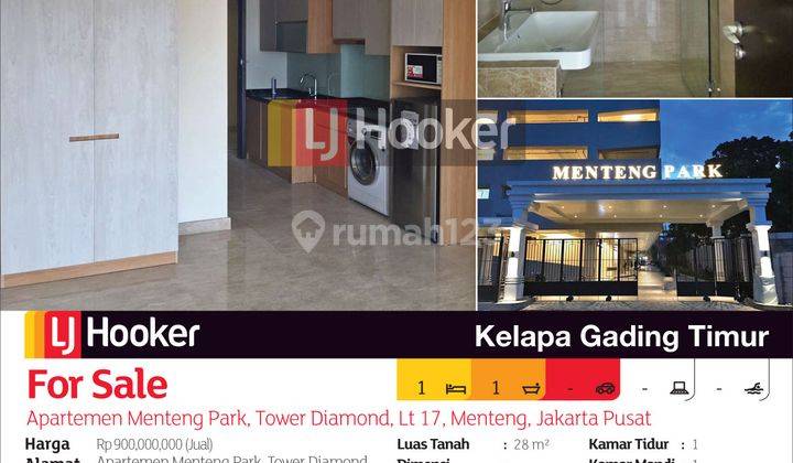 Apartemen Menteng Park Tower Diamond Lantai 17, Menteng, Jakarta Pusat 2