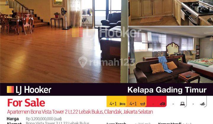 Apartemen Bonavista Tower 2 Lt.22 Lebak Bulus, Cilandak, Jakarta Selatan 2