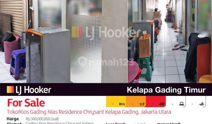 Toko kios Gading Nias Residence Chrysant Kelapa Gading, Jakarta Utara 2