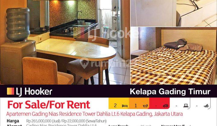 Apartemen Gading Nias Residence Tower Dahlia Lt.6 Kelapa Gading, Jakarta Utara 2