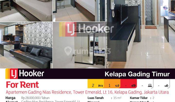 Apartemen Gading Nias Residence, Tower Emerald Lantai 16 Kelapa Gading, Jakarta Utara 2