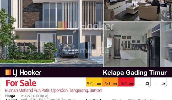 Rumah Metland Puri Petir, Cipondoh, Tangerang, Banten 2