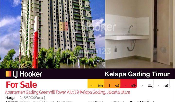 Apartemen Gading Greenhill Tower A Lt.19 Kelapa Gading, Jakarta Utara 2