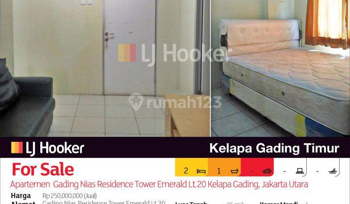 Apartemen Gading Nias Residence Tower Emerald Lt.20 Kelapa Gading, Jakarta Utara 2