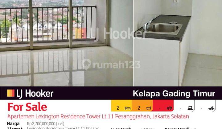 Apartemen Lexington Residence Tower Lt.11 Pesanggrahan, Jakarta Selatan 2