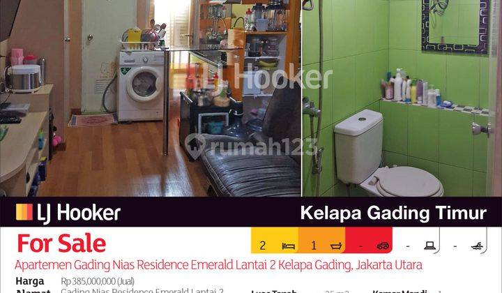 Apartemen Gading Nias Residence Emerald Lantai 2 Kelapa Gading, Jakarta Utara 2