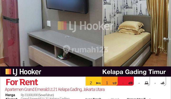 Apartemen Gading Nias Residence Tower Grand Emerald Lt.21 Kelapa Gading, Jakarta Utara  2