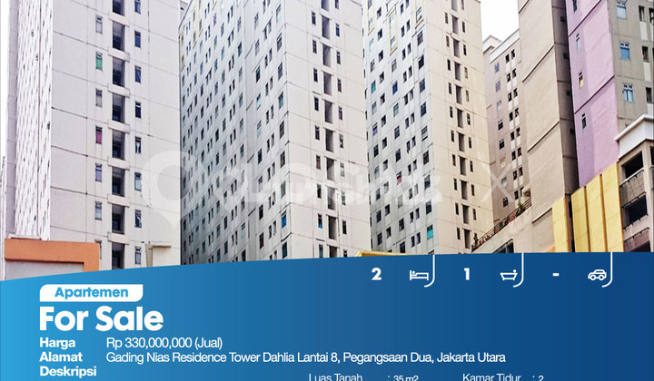 Apartemen Gading Nias Residence Tower Dahlia Lantai 8, Pegangsaan Dua, Jakarta Utara 2