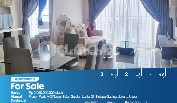 Apartemen French Walk Moi Tower Evian Garden Lantai 23, Kelapa Gading, Jakarta Utara 2