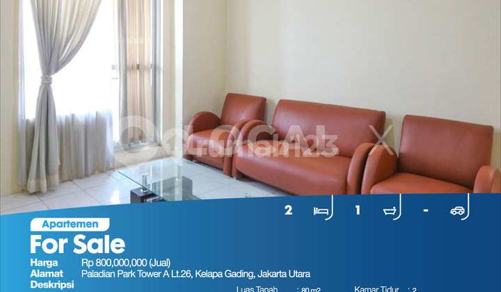 Apartemen Paladian Park Tower A Lt.26, Kelapa Gading, Jakarta Utara 2