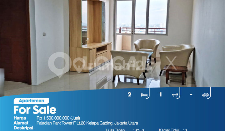 Apartemen Paladian Park Tower F Lt.20 Kelapa Gading, Jakarta Utara 2