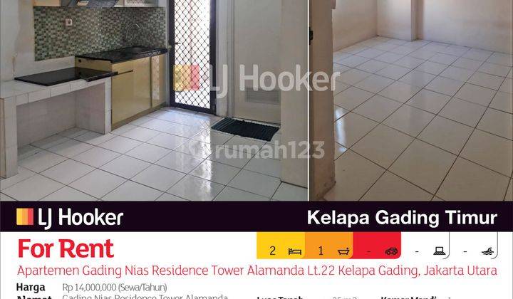 Apartemen Gading Nias Residence Tower Alamanda Lt.22 Kelapa Gading, Jakarta Utara 2