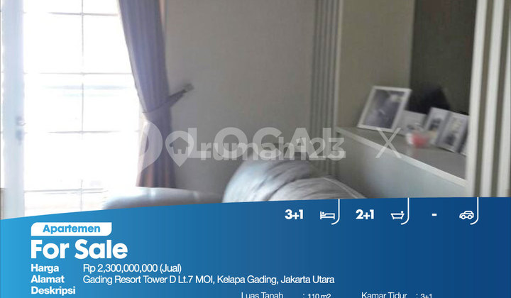 Apartemen Gading Resort Moi Tower D Lt.7 Kelapa Gading, Jakarta Utara 2